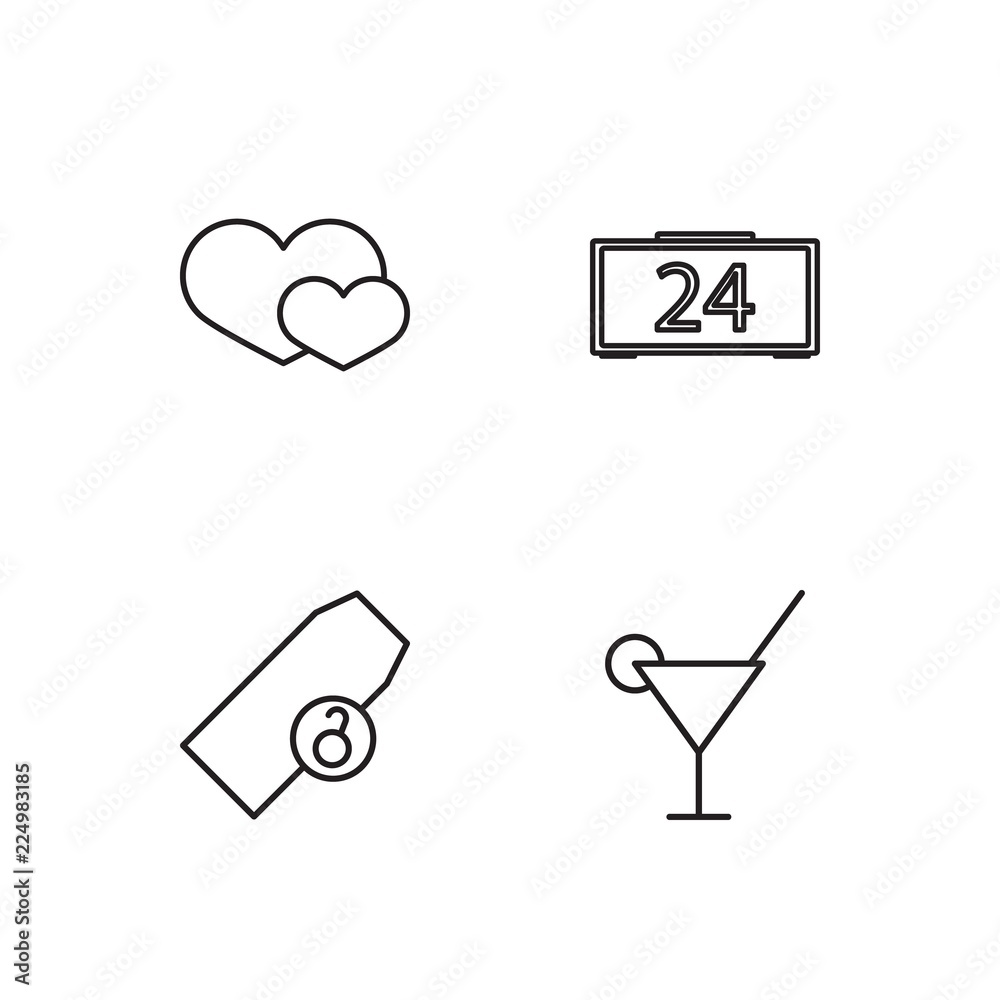 business simple outlined icons set business simple outlined icons set