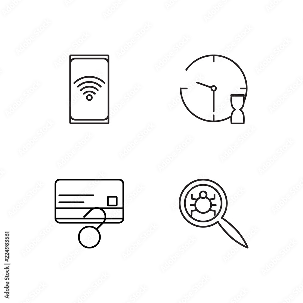 business simple outlined icons set business simple outlined icons set