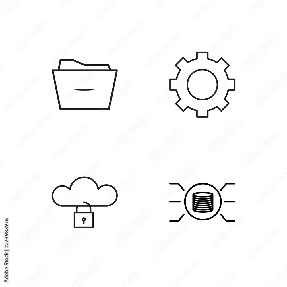 business simple outlined icons set business simple outlined icons set