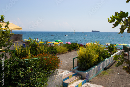 Vietri beach on the sea photo