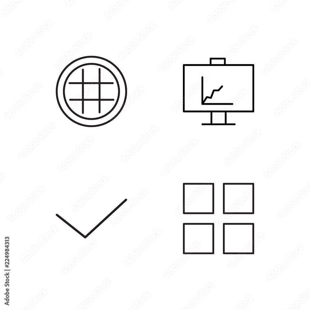 business simple outlined icons set business simple outlined icons set
