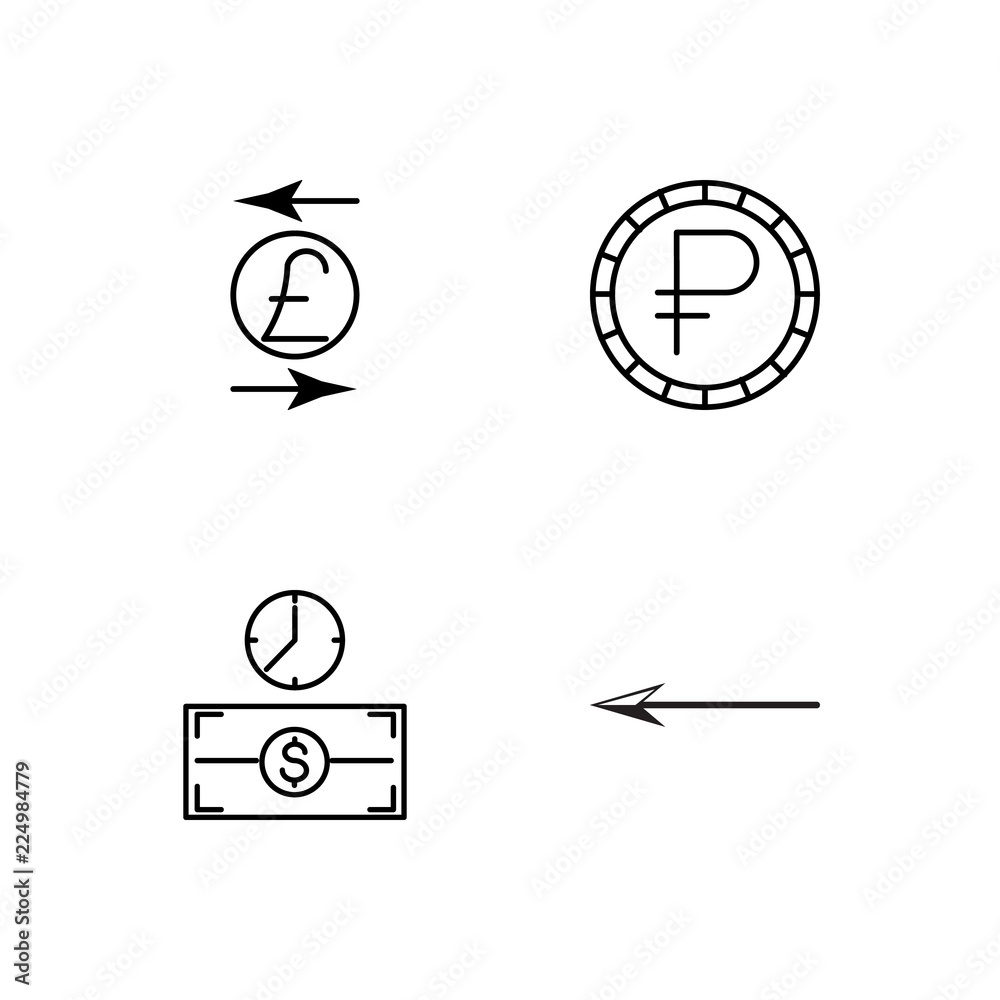 business simple outlined icons set business simple outlined icons set