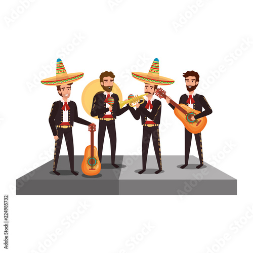 traditional mexican mariachis characters