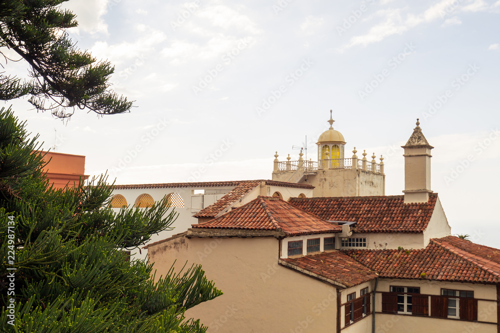 View on roofs in La Orotava on Tenerife island.