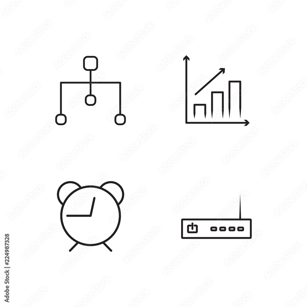 business simple outlined icons set business simple outlined icons set