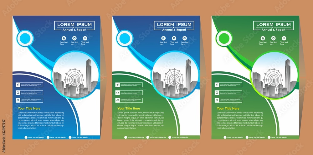 Modern brochure flyer design template. City background business book leaflet cover design in A4 magazines, posters, booklets, wallpaper, banners, corporate presentation. Modern brochure flyer design template. City background business book leaflet cover design in A4 magazines, posters, booklets, wallpaper, banners, corporate presentation.
