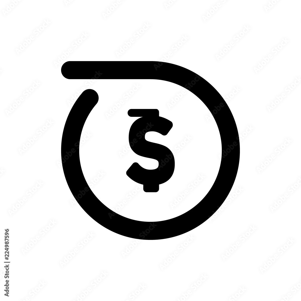 Money vector icon. modern design on white Money vector icon. modern design on white