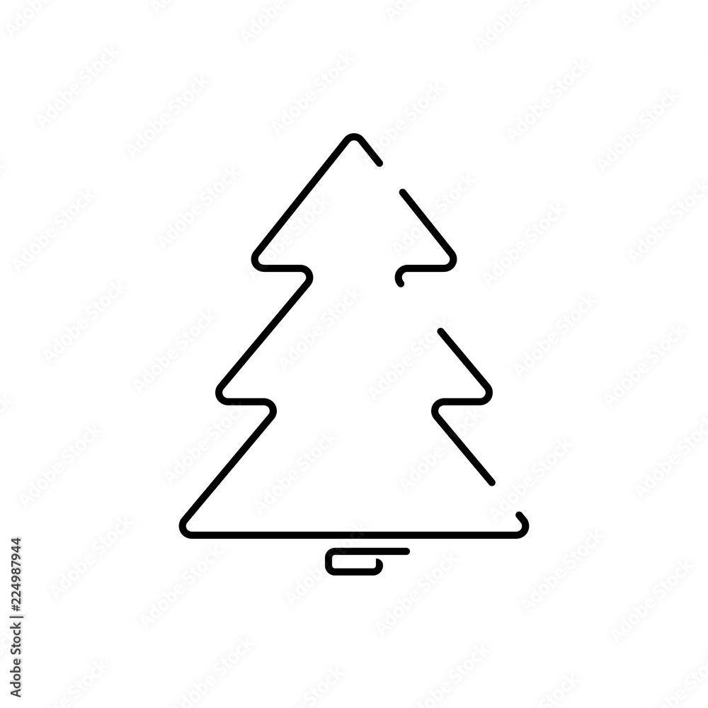 christmas tree on a white background. New Year and Christmas concept christmas tree on a white background. New Year and Christmas concept