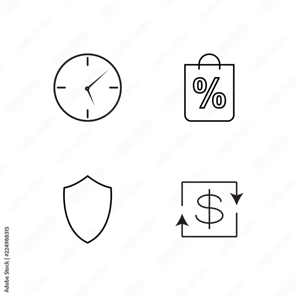 business simple outlined icons set business simple outlined icons set