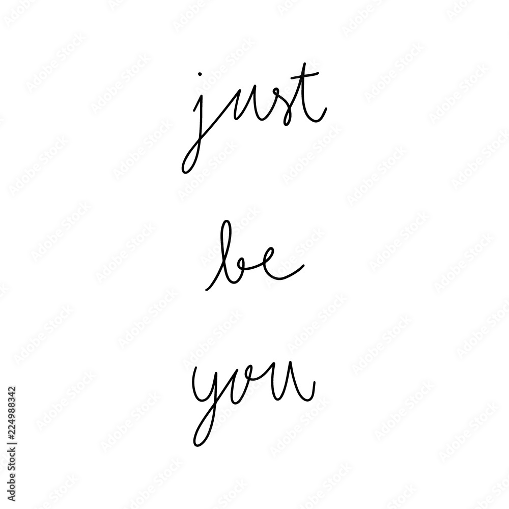 Just be you hand drawn lettering Just be you hand drawn lettering