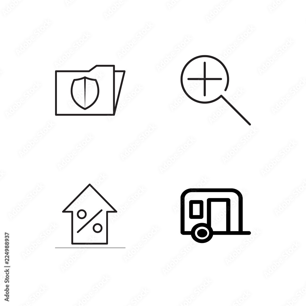 business simple outlined icons set business simple outlined icons set