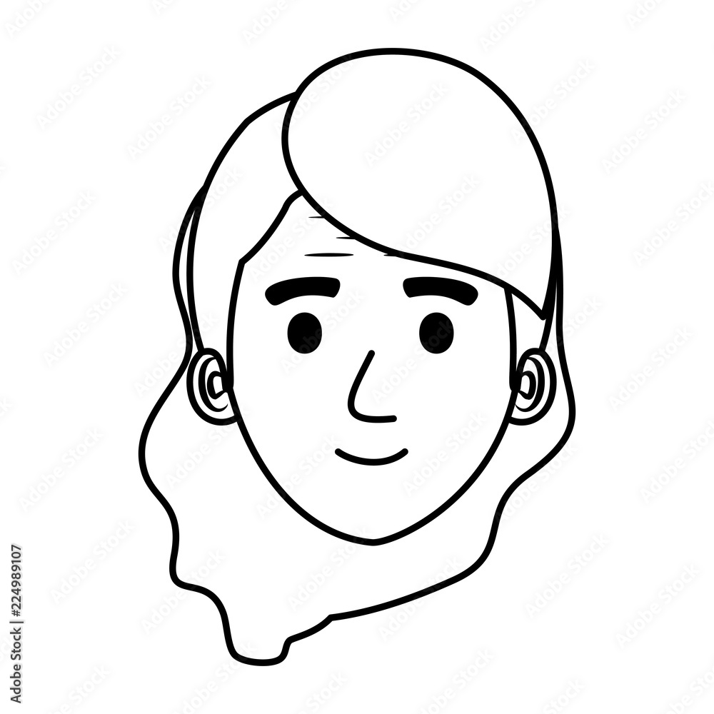 head old woman avatar character head old woman avatar character