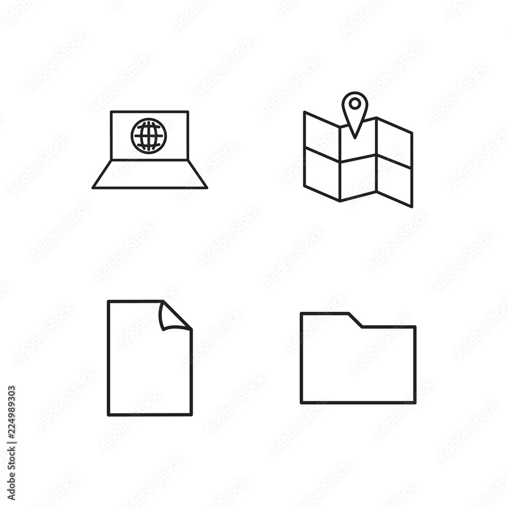 business simple outlined icons set business simple outlined icons set