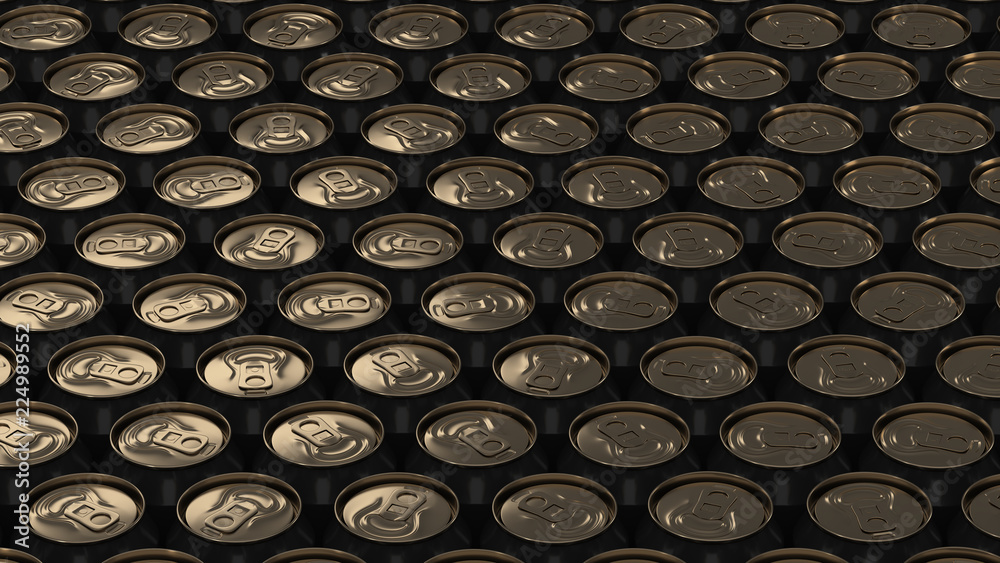 Big black soda cans on black background Big black soda cans on black background