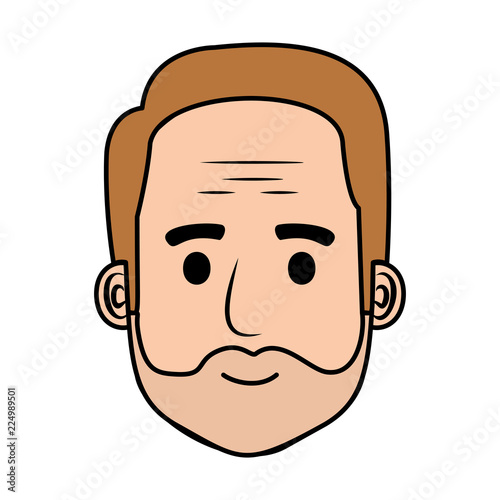 head old man with beard avatar character