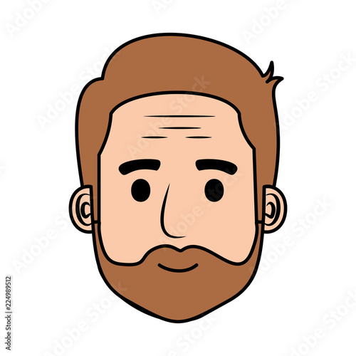 head old man with beard avatar character