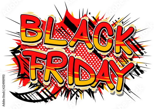 Black Friday - Vector illustrated comic book style phrase.