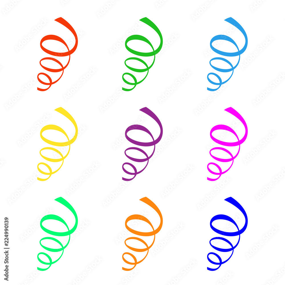 Party ribbons set. Vector.