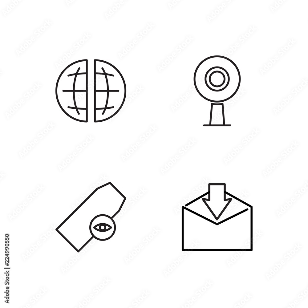 business simple outlined icons set business simple outlined icons set