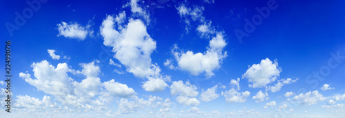 Cloudscape - Blue sky and white clouds