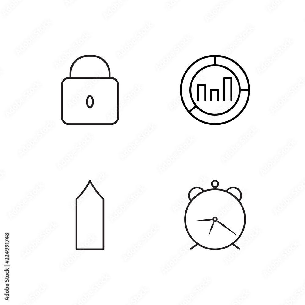 business simple outlined icons set business simple outlined icons set