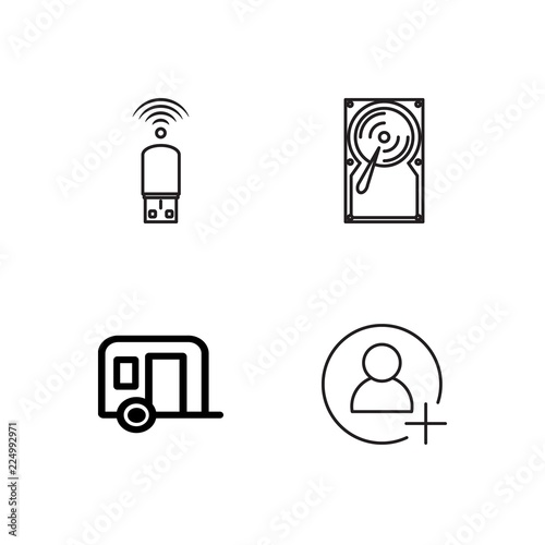 business simple outlined icons set