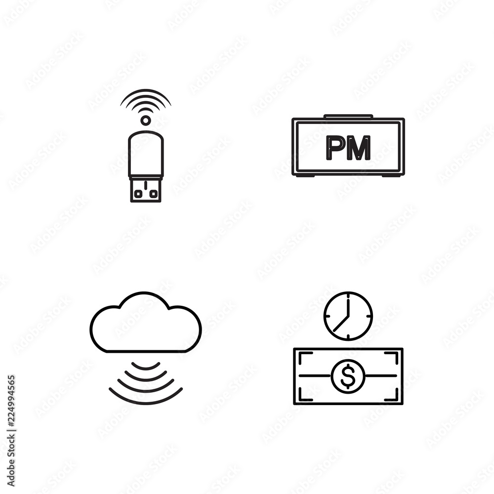 business simple outlined icons set business simple outlined icons set