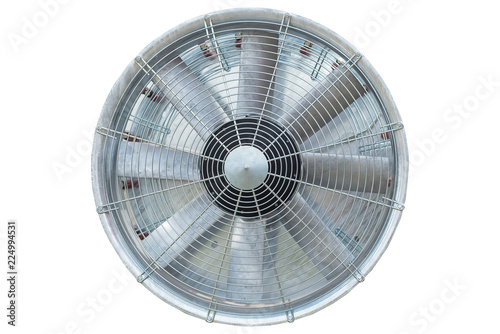 Fotografie, Obraz metal fan isolate /Large metal fan ventilator isolate on a white background