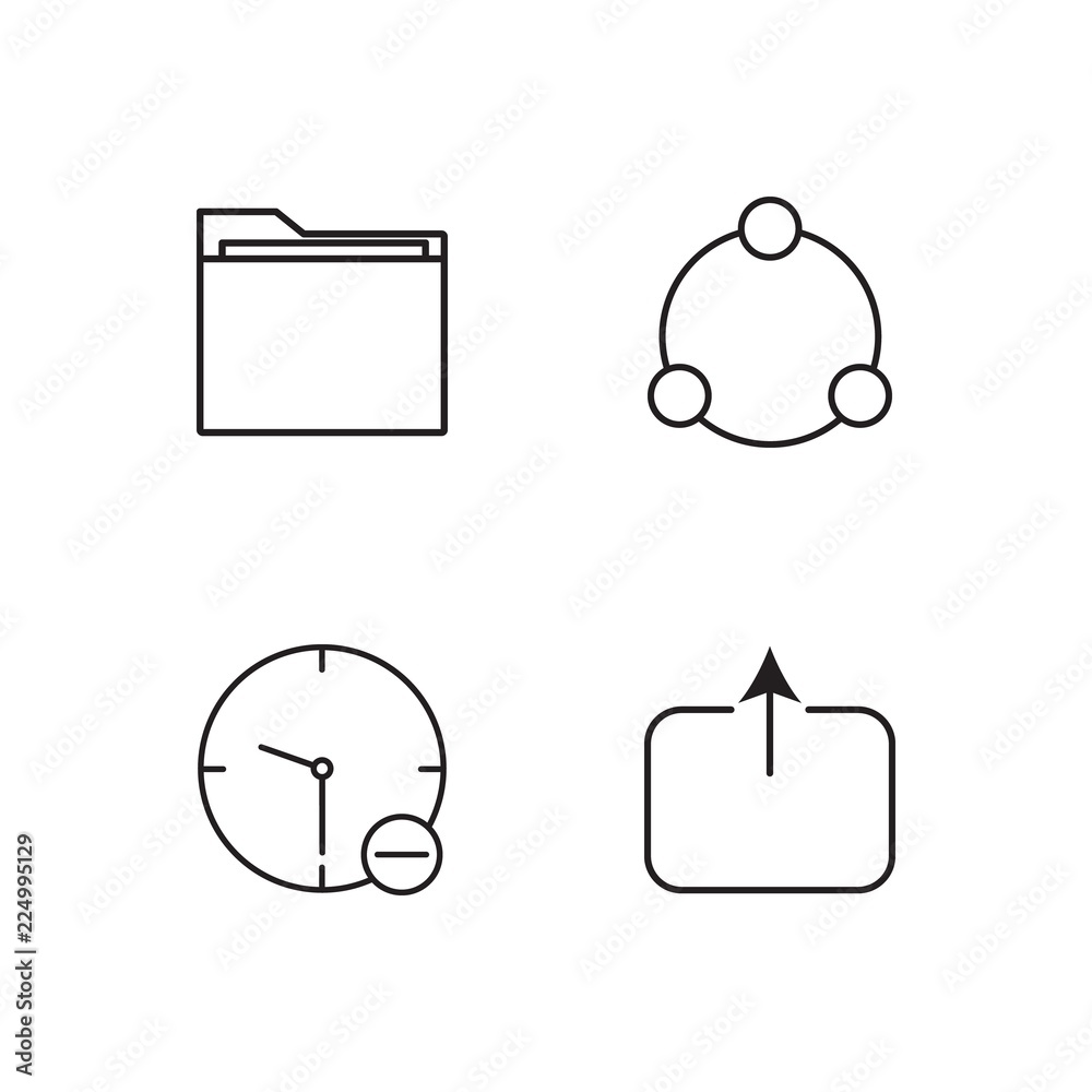 business simple outlined icons set business simple outlined icons set