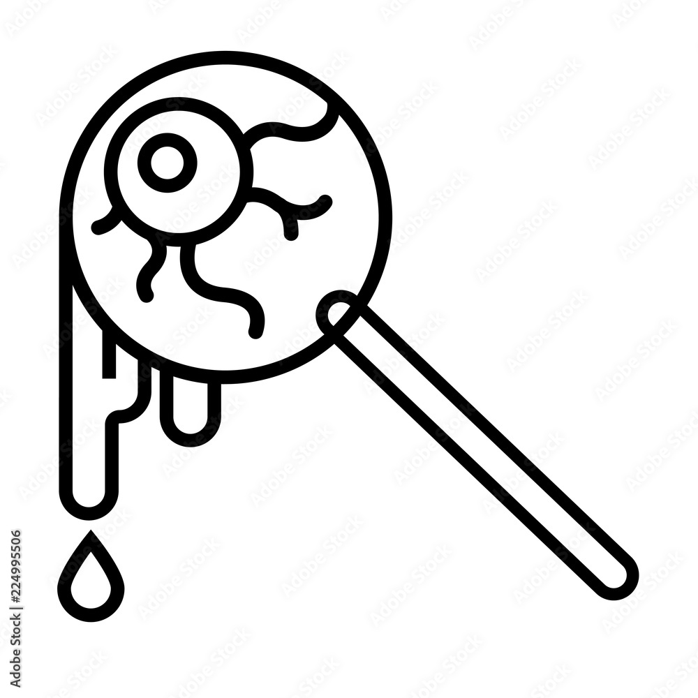 Eyeball candy Line illustration Eyeball candy Line illustration