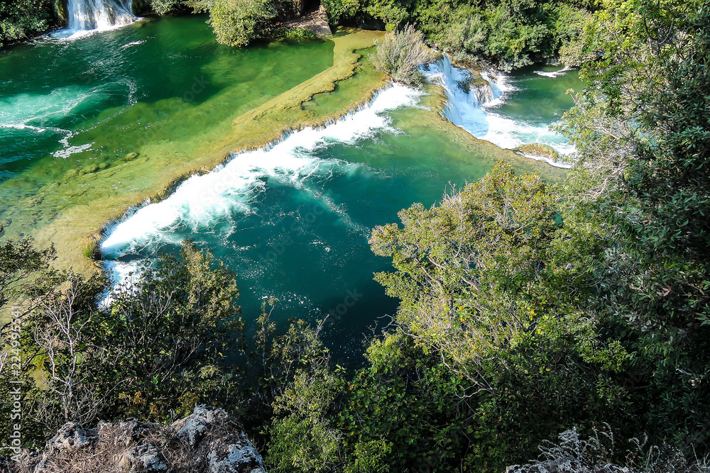 Obraz premium Wasserfall im Krka Nationalpark