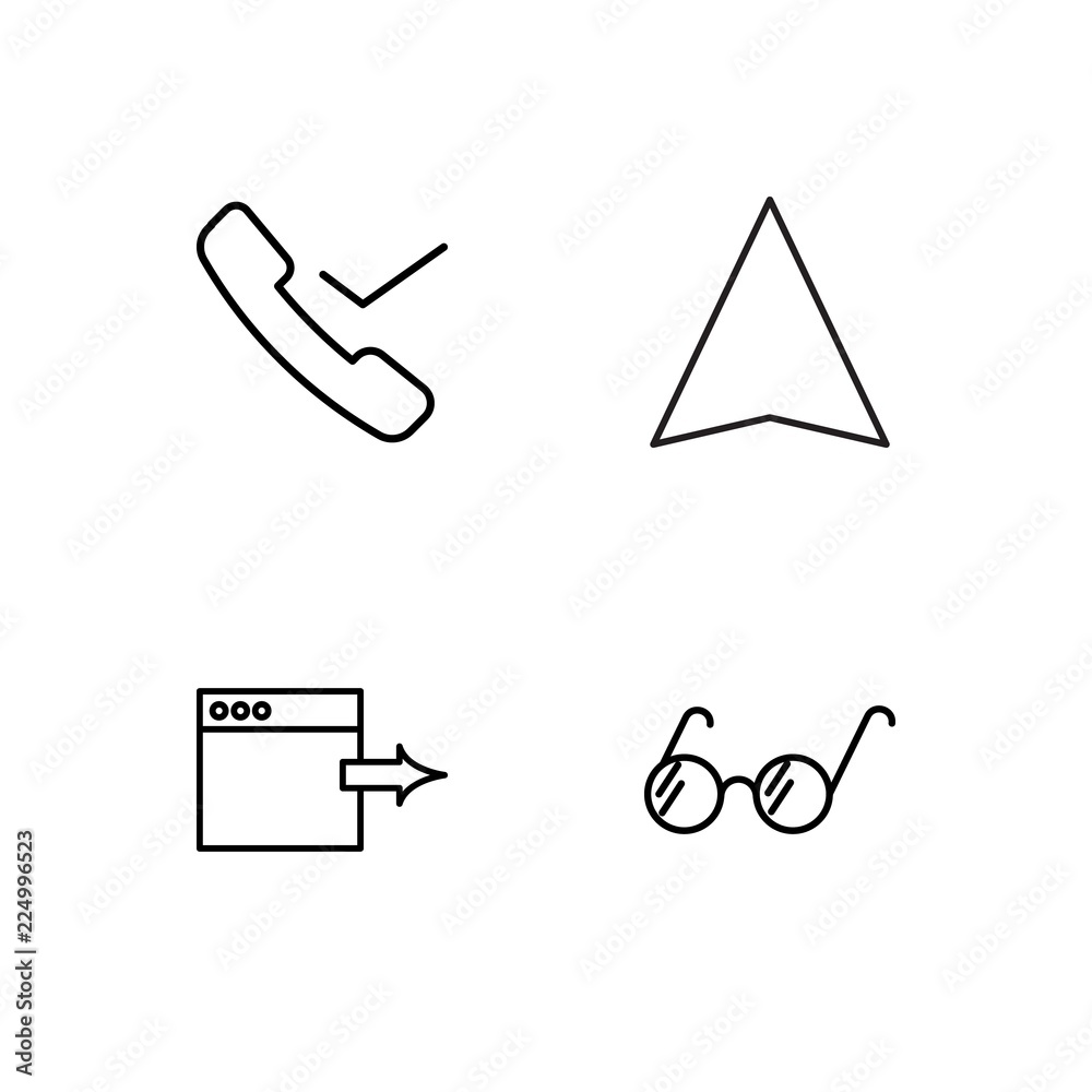 business simple outlined icons set business simple outlined icons set