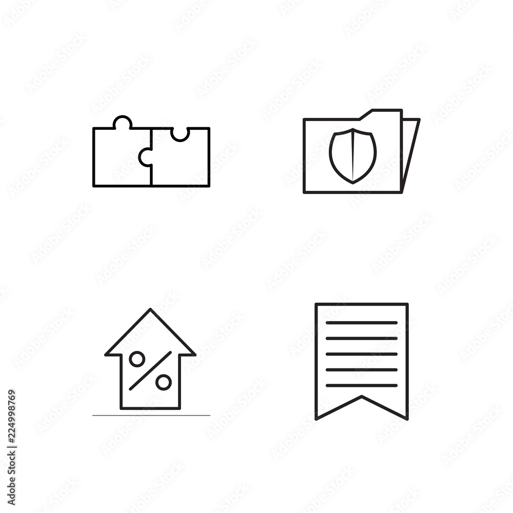 business simple outlined icons set business simple outlined icons set