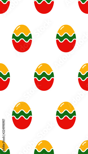 Flat Easter egg  seamless pattern vector