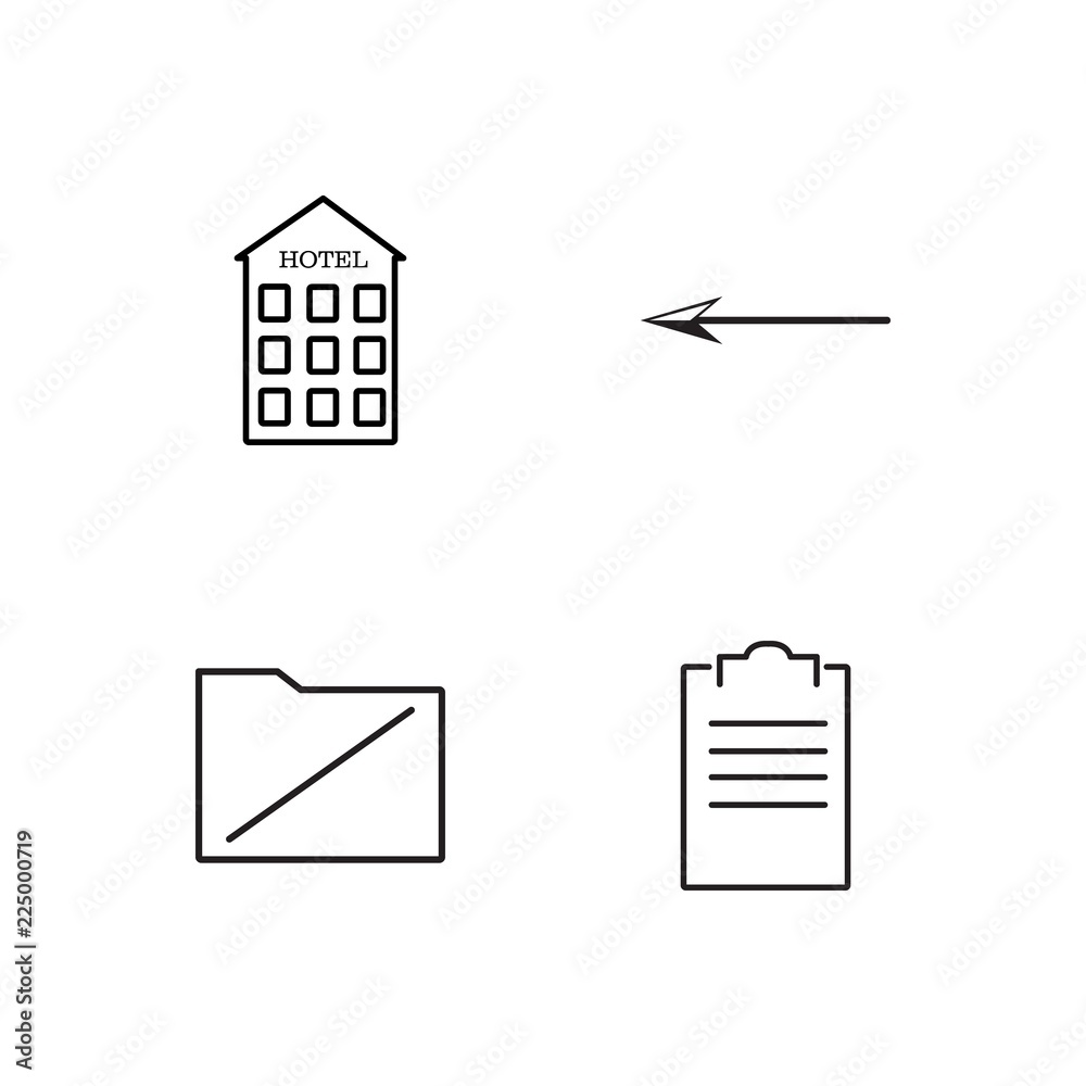 business simple outlined icons set business simple outlined icons set