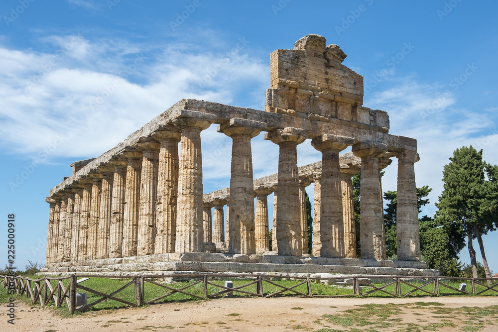 Temple of Athena (Minerva) in Poseidonia (Paestum), Campania, Italy
