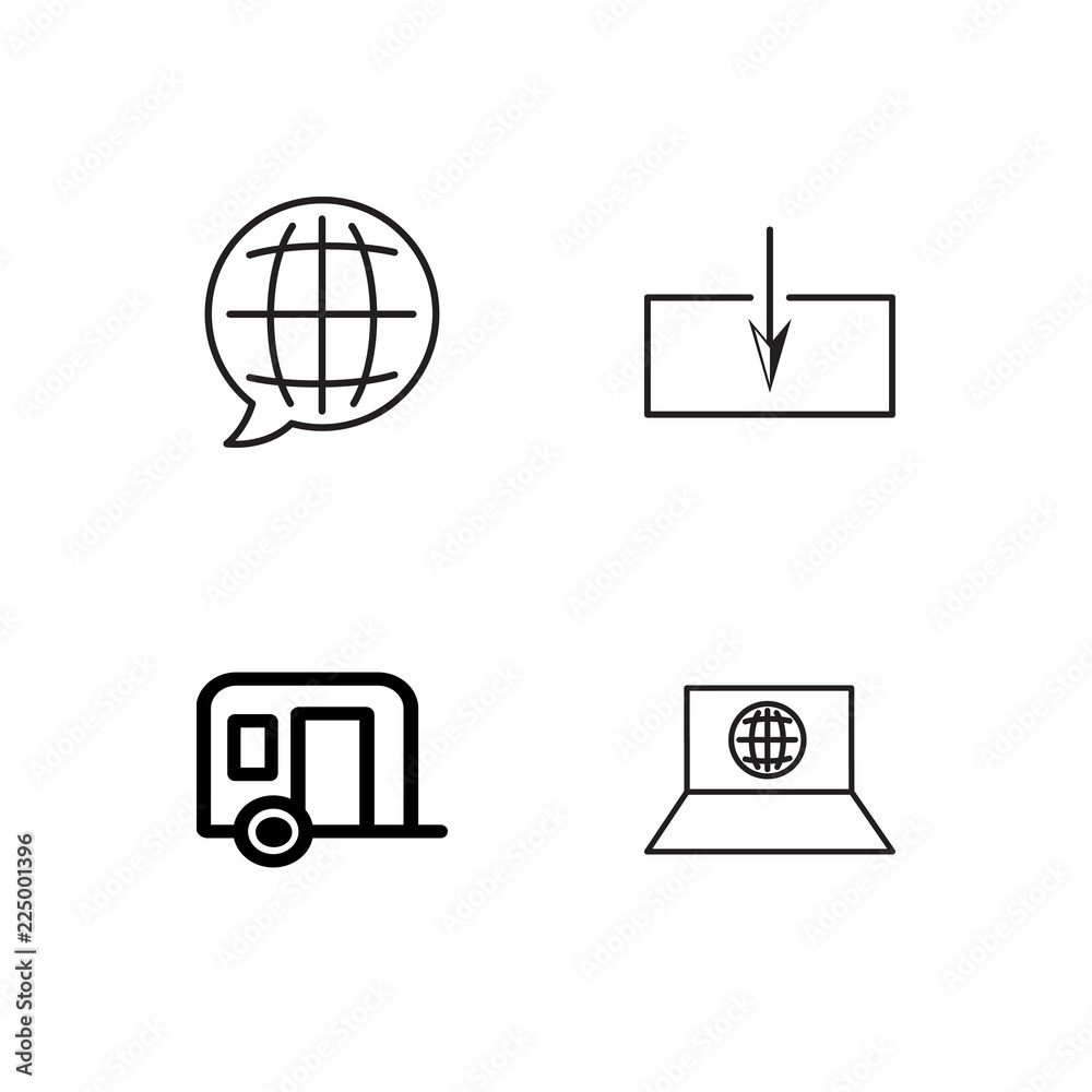 business simple outlined icons set business simple outlined icons set