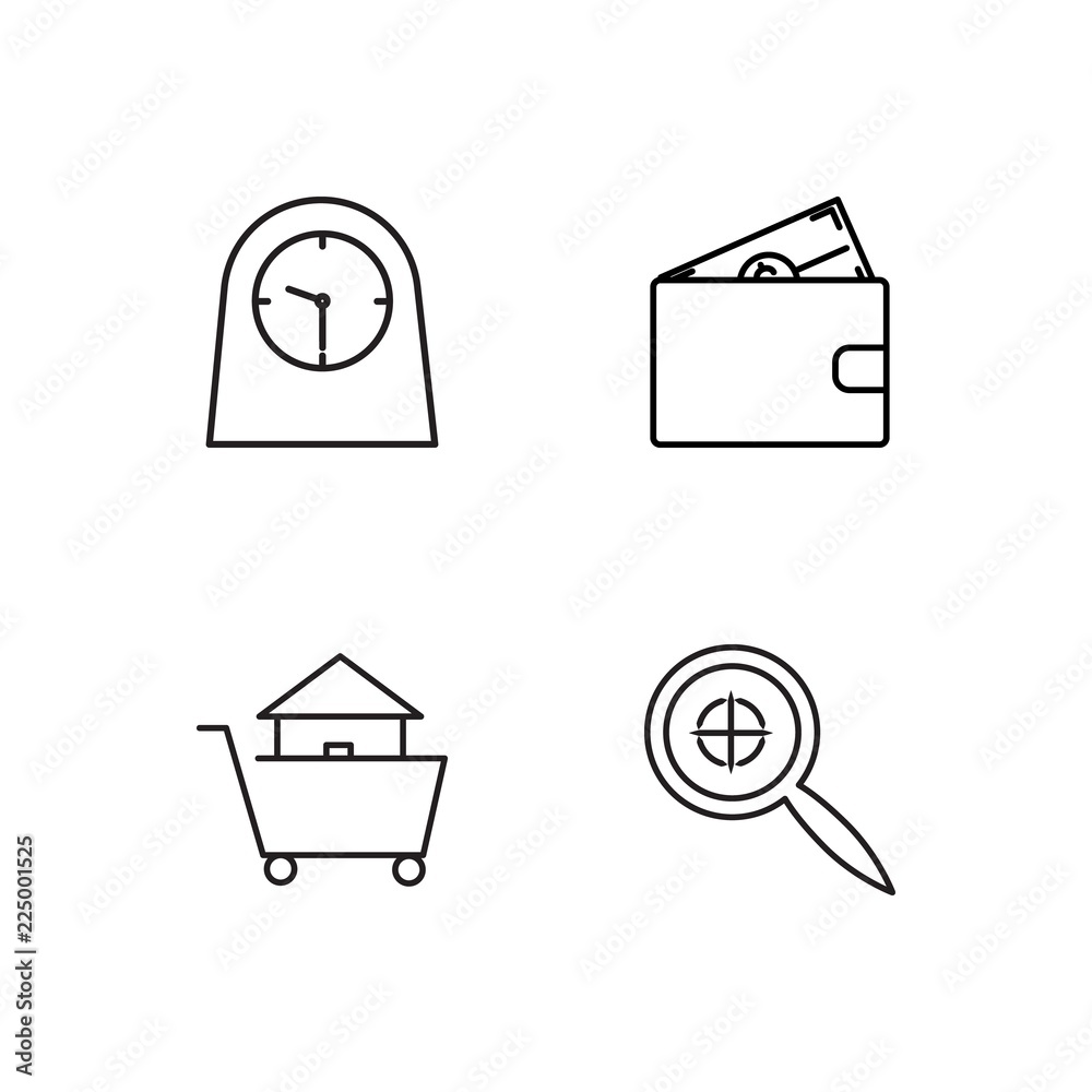 business simple outlined icons set business simple outlined icons set