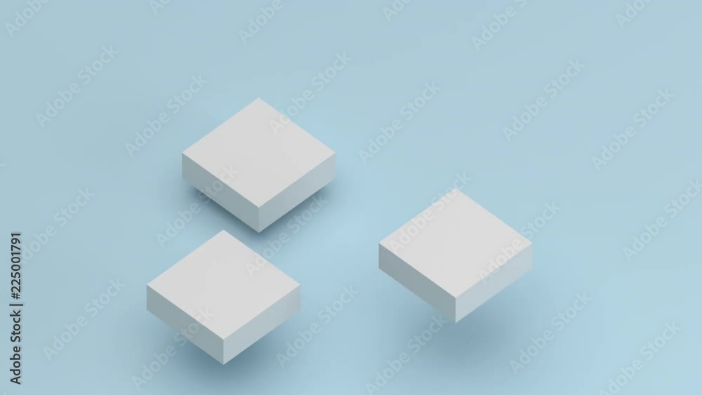 Abstract 3d rendering of geometric shapes. Modern looped animation. Seamless motion design. 4k UHD