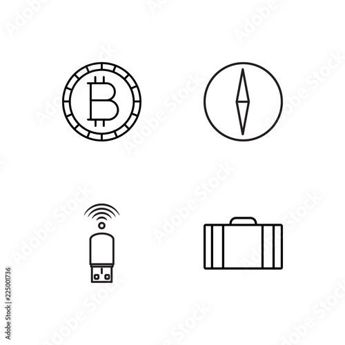 business simple outlined icons set © Birgul