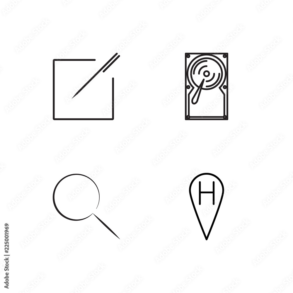 business simple outlined icons set business simple outlined icons set