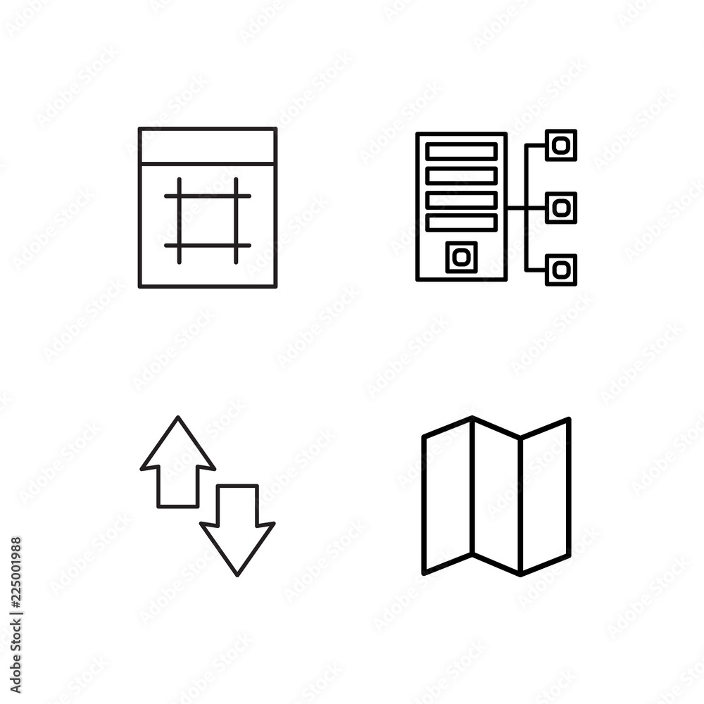 business simple outlined icons set business simple outlined icons set