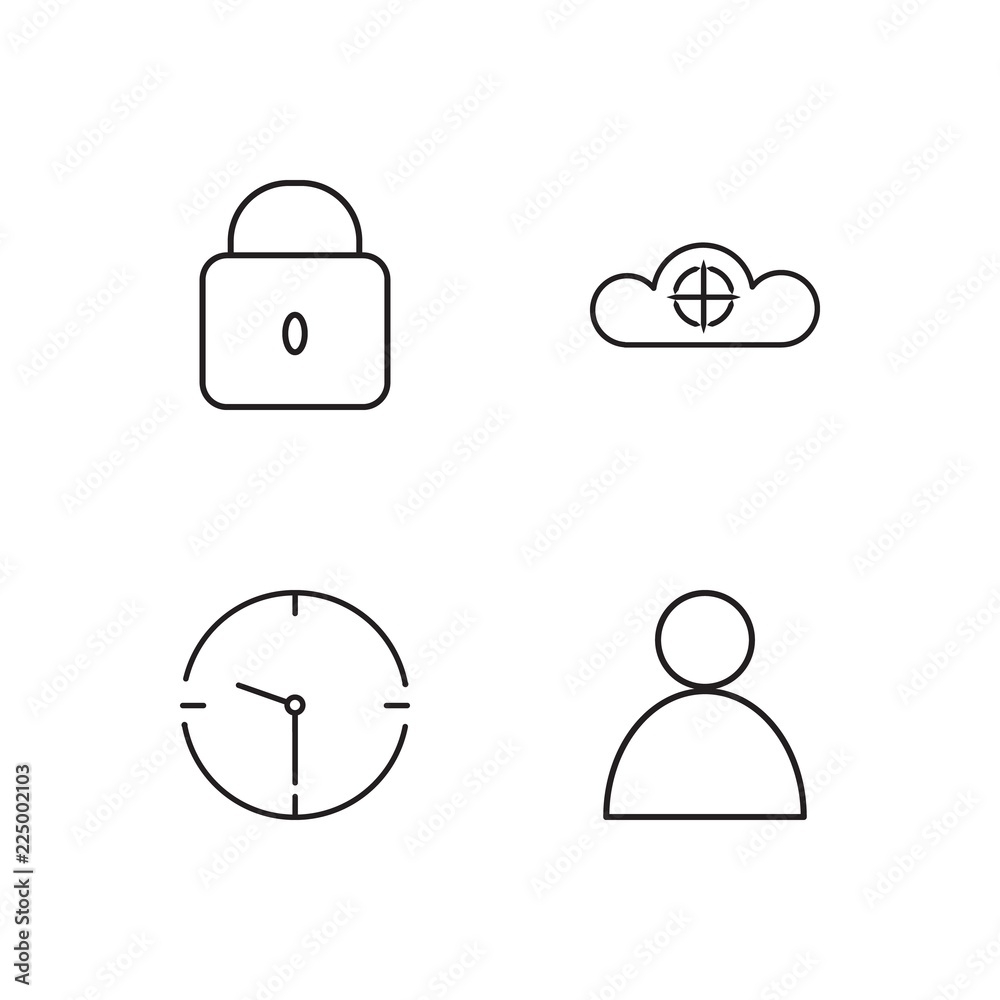 business simple outlined icons set business simple outlined icons set