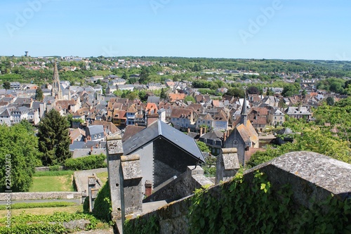 Panorama of Argenton sur Creuse historic city, Berry region - Indre, France