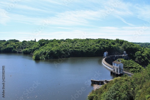 Eguzon dam on river Creuse, Berry region - Indre, France