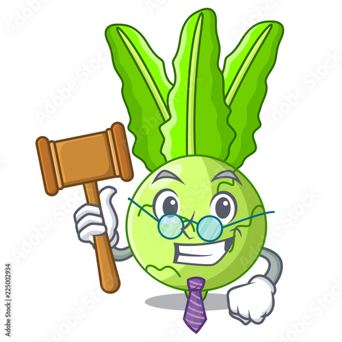 Judge fresh cabbage kohlrabi on the mascot