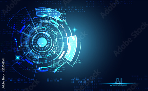 Modern Abstract technology concept communication circle digital circuits on blue background and innovation hi tech future design background,vector illustration