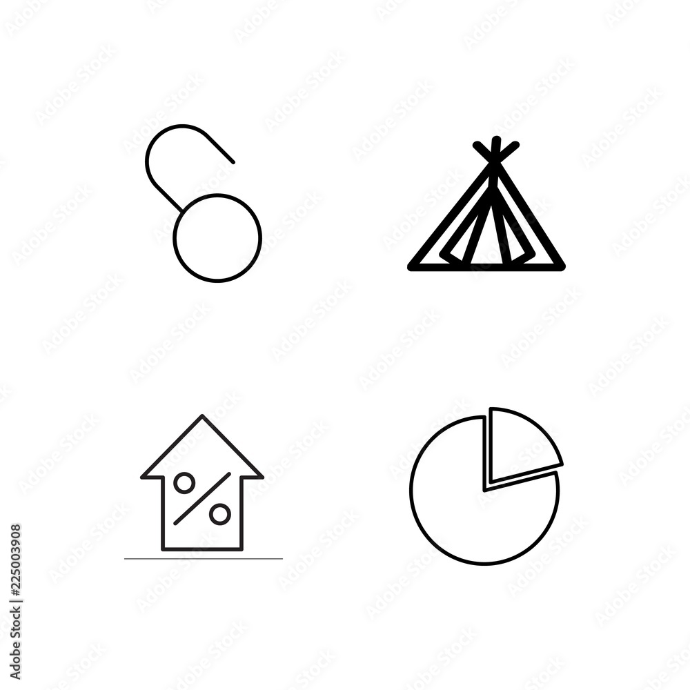business simple outlined icons set business simple outlined icons set