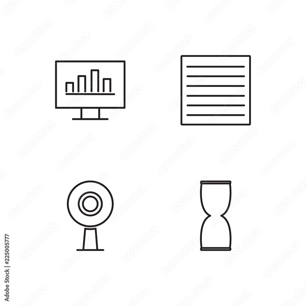 business simple outlined icons set business simple outlined icons set
