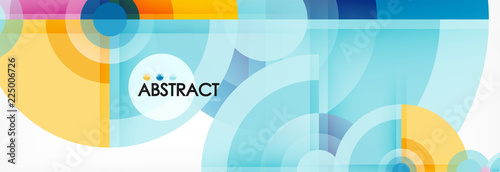 Vector fantastic circle modern geometric background template